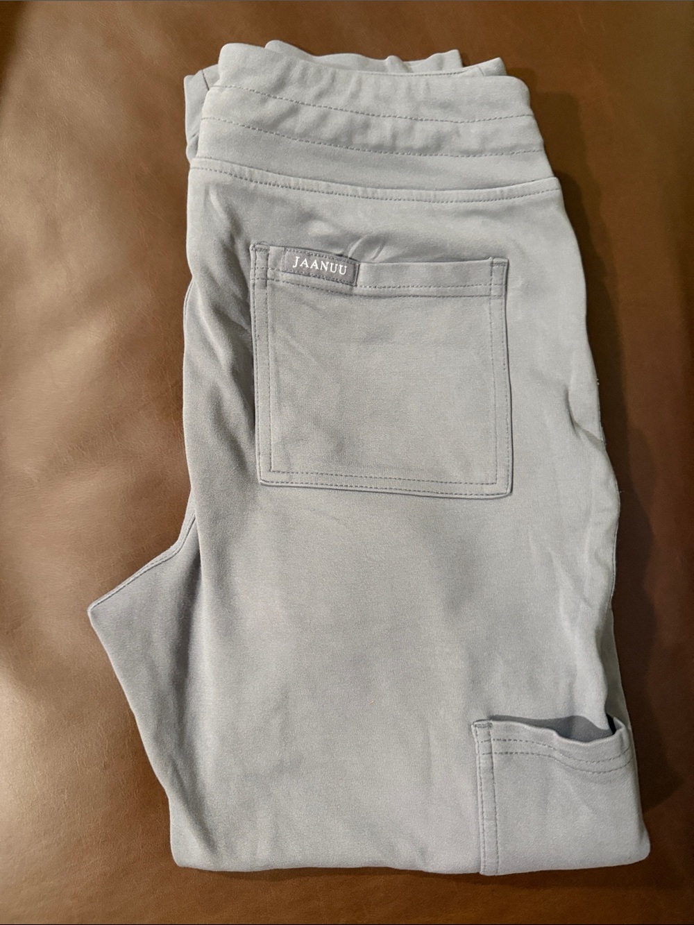 Jaanuu Gray Drawstring Scrub Pants with Back Pocket SP - Picture 2 of 4
